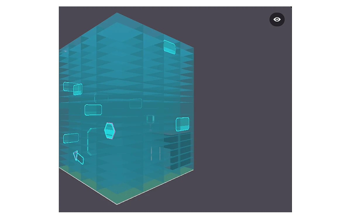 A view of the invisible maze in Decentraland